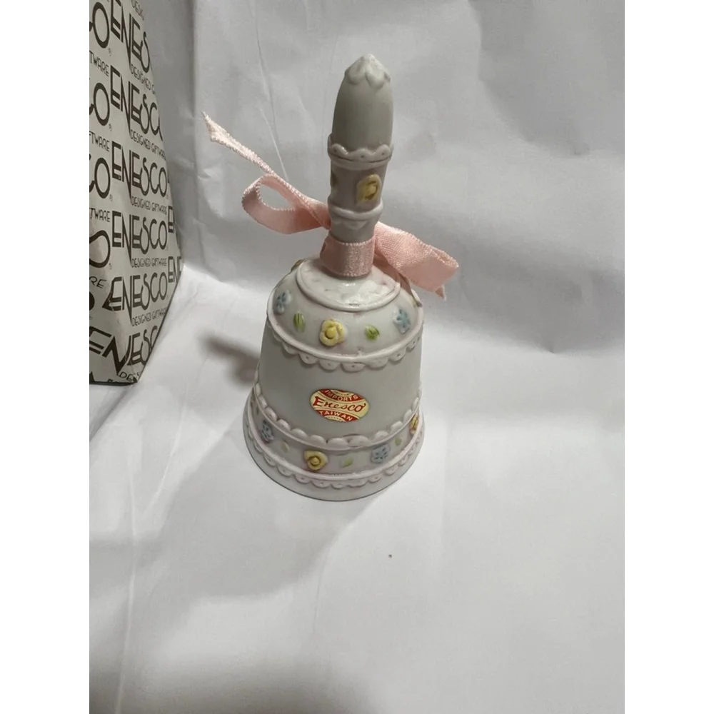 Vintage Enesco Birthday Collector Bell Age 4 1980’s Petite Fleur